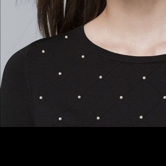 WHBM | Faux Pearl-Front Twofer Sweater size XL - Picture 2 of 8
